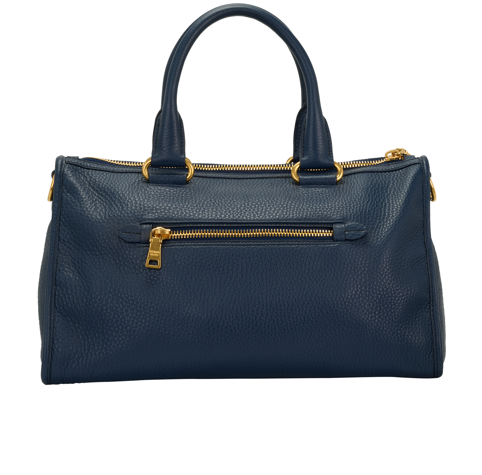 Vitello Daino Tote, &pound;450, Handbags, Blue, Leather, Back view